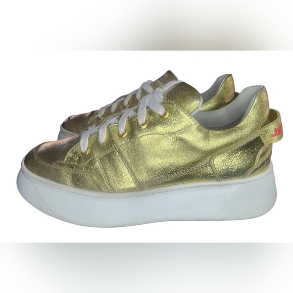 Janet & Janet Gilda Gold Sneakers, Womens 38 EU (8 US) - Picture 4 of 12